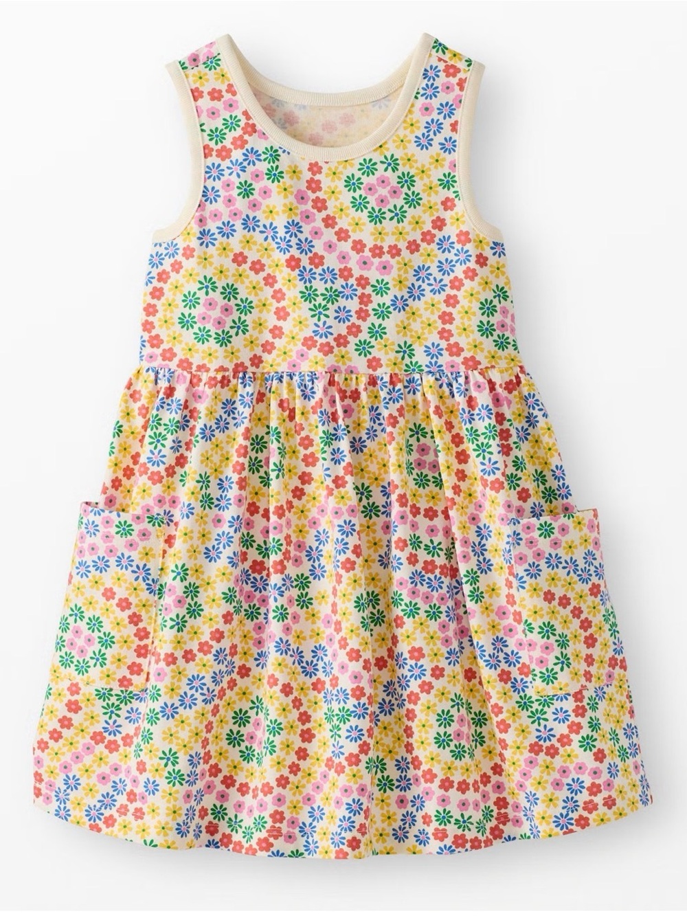 Hanna Andersson Floral Pocket Tank Dress 6-7